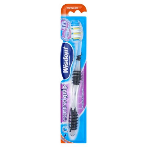 WISDOM CONTROL GRIP MEDIUM TOOTH BRUSH