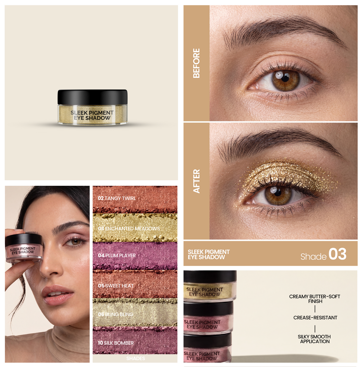 Amrij SLEEK PIGMENT EYESHADOW