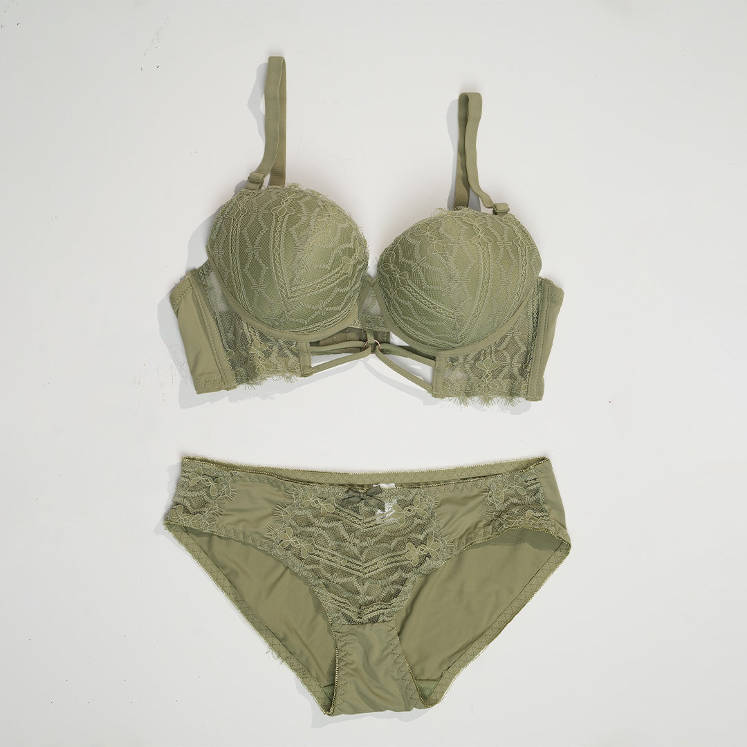 Belleza Lingerie Thin Cup Wire Bra Set - A24009