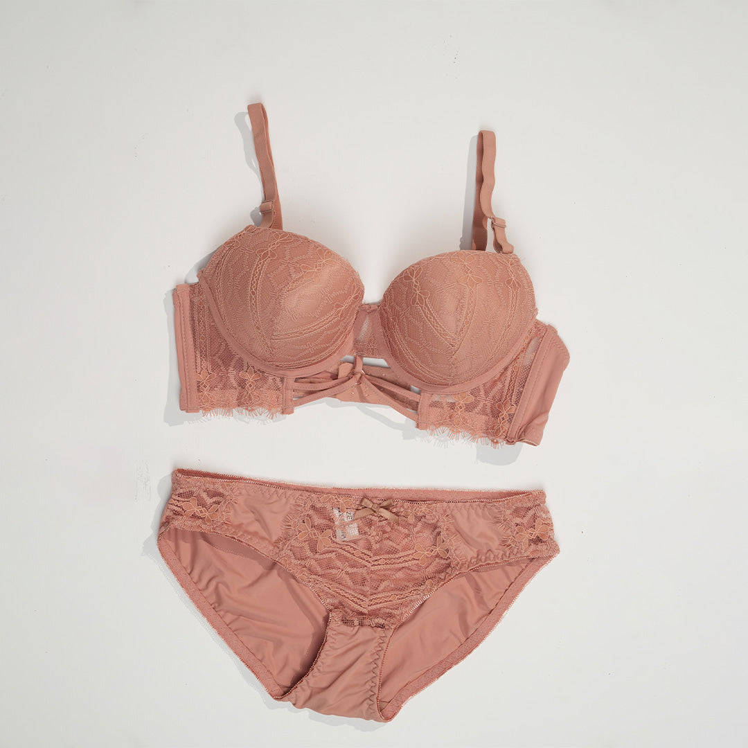 Belleza Lingerie Thin Cup Wire Bra Set - A24009