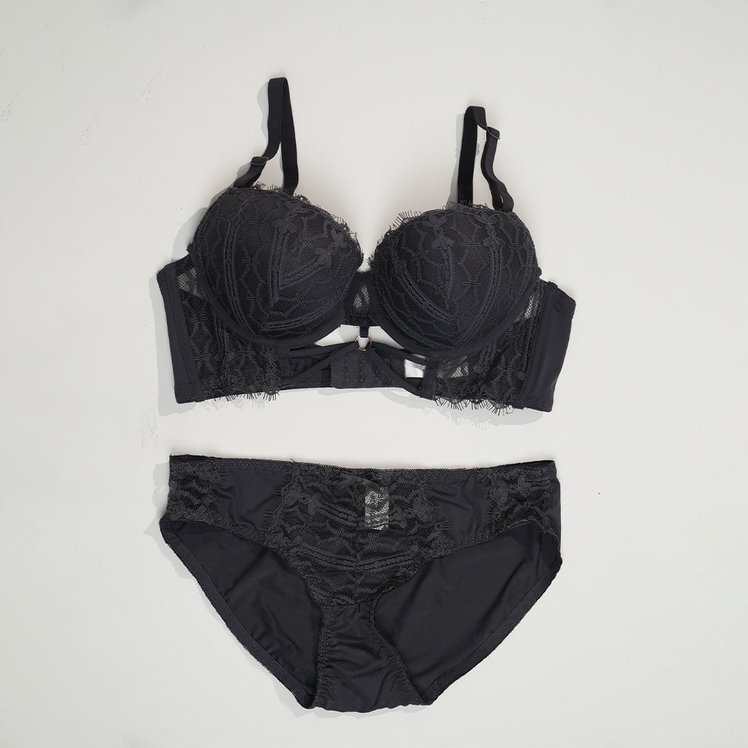 Belleza Lingerie Thin Cup Wire Bra Set - A24009