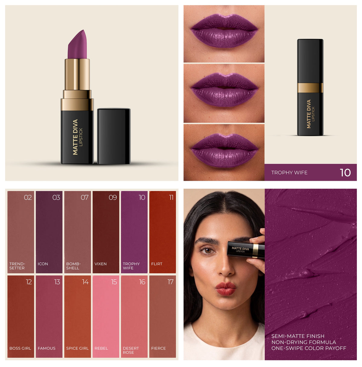Amrij MATTE DIVA LIPSTICK