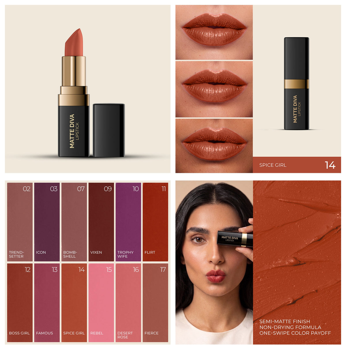 Amrij MATTE DIVA LIPSTICK