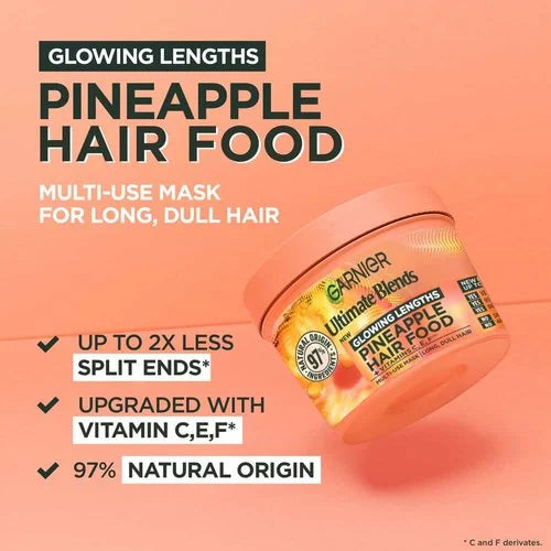 Garnier Ultimate Blends Pineapple Glowing Lengths Hair Food Mask 400 ml