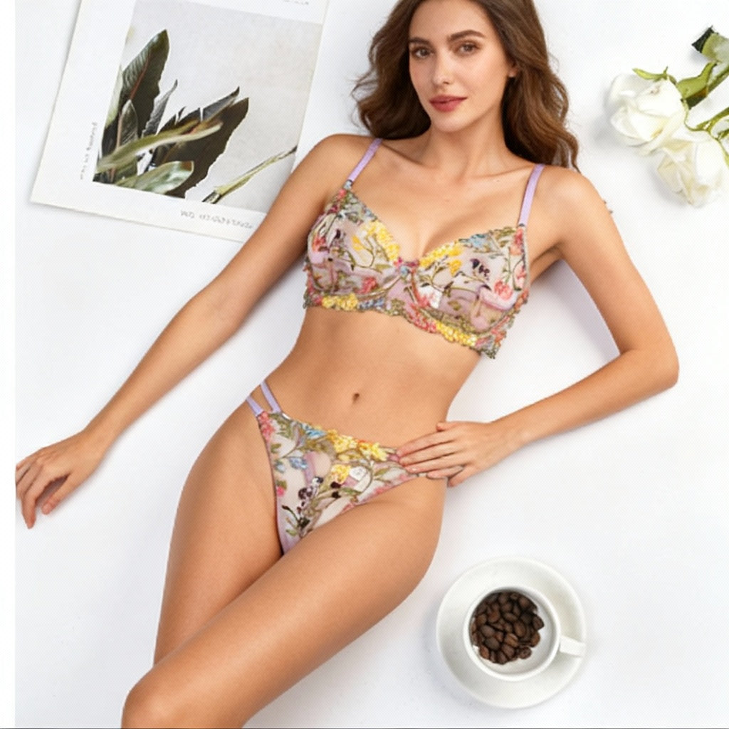 Belleza Lingerie Wire Non Padded Bra Set - 2032