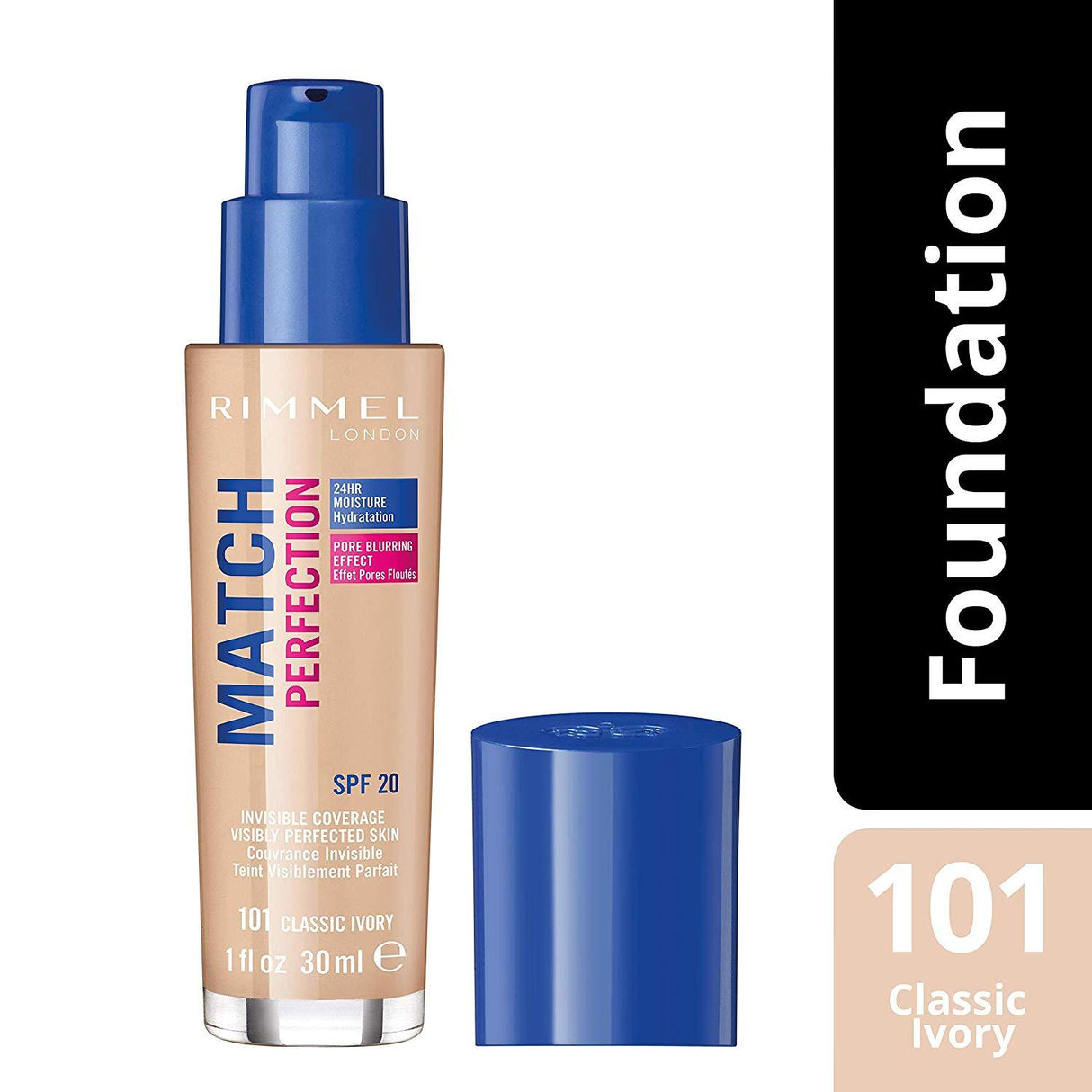 RIMMEL MATCH PERFECTION FOUNDATION - 101 CLASSIC IVORY