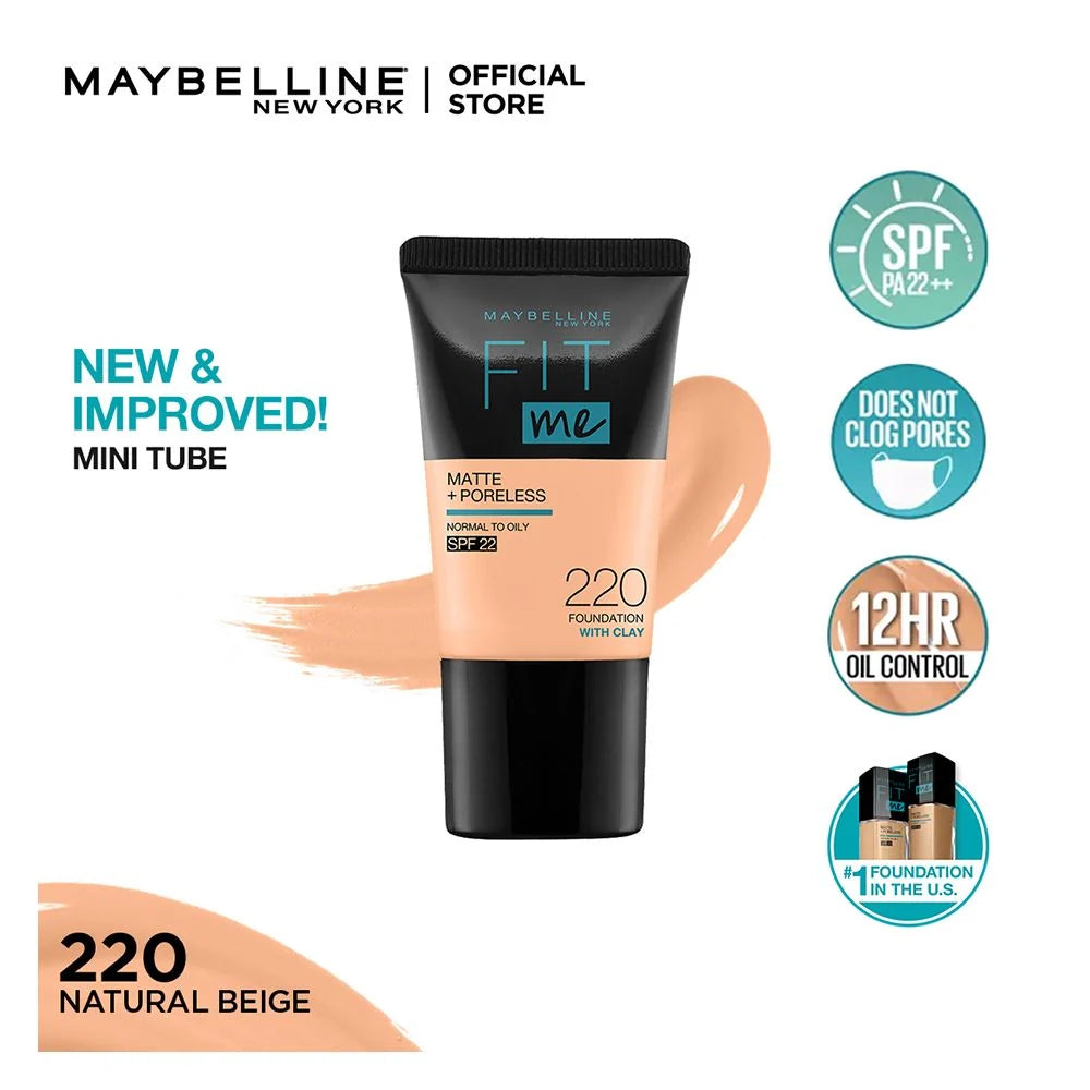 Maybelline Fit Me 220 As Mat Pore Tube Foundation 18ml