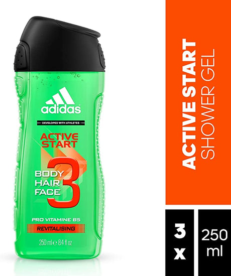 Adidas Men 3 In 1 Active Start Shower Gel 400ml