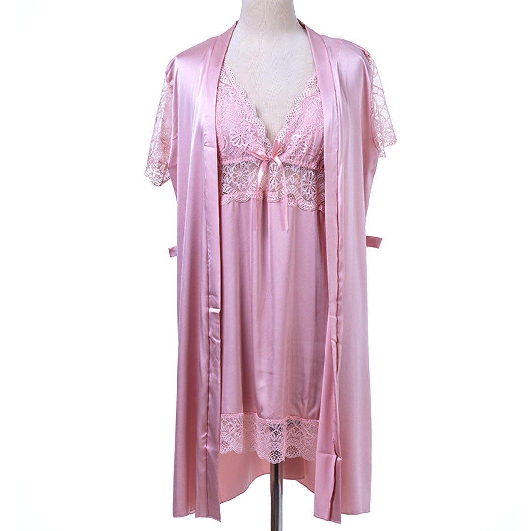 Belleza Lingerie Short Nighty With Robe - 7655