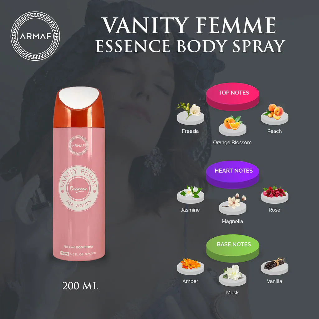 Armaf Women Vanity Essence Body Spray 200ml