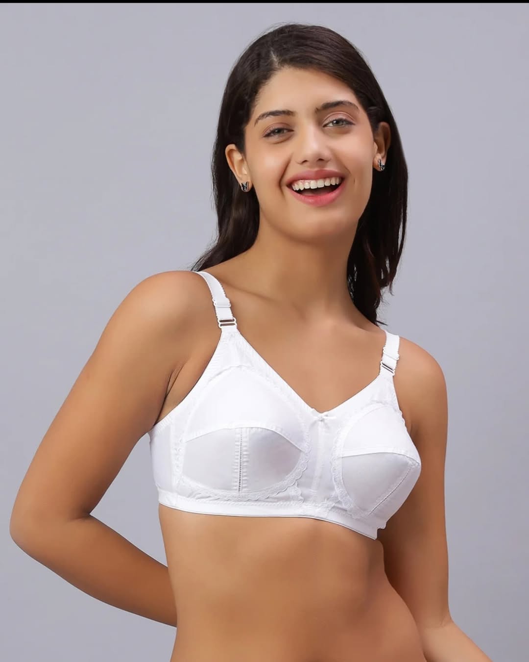 Belleza Lingerie Gentle Classic Cotton Bra - White