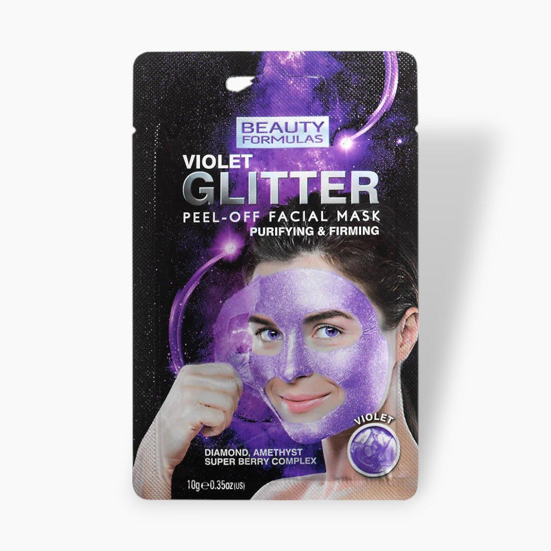 Beauty Formulas Violet Glitter Peel Off Mask 10g