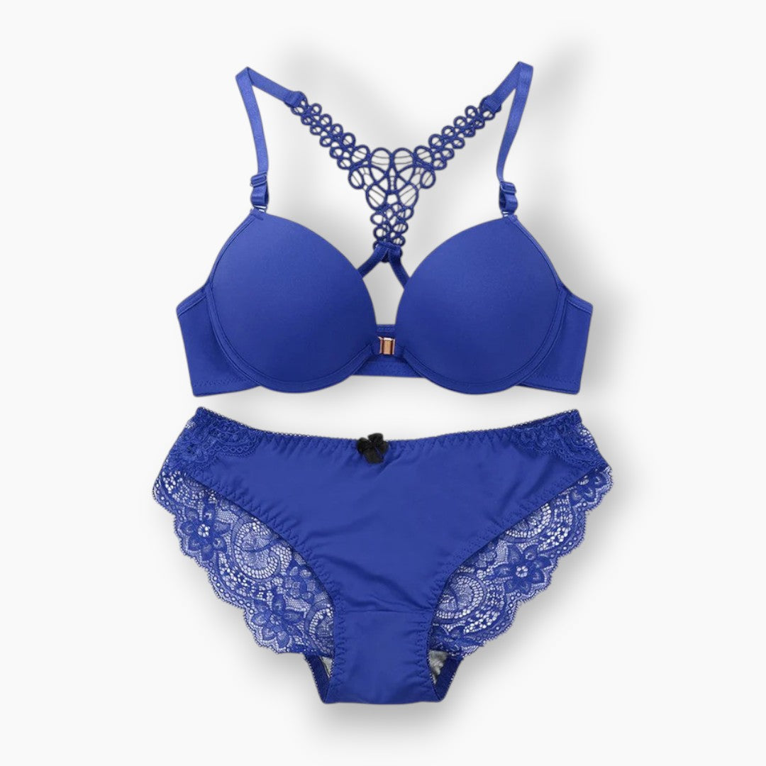 Belleza Lingerie Front Open Padded Wired Bra Set - A2128