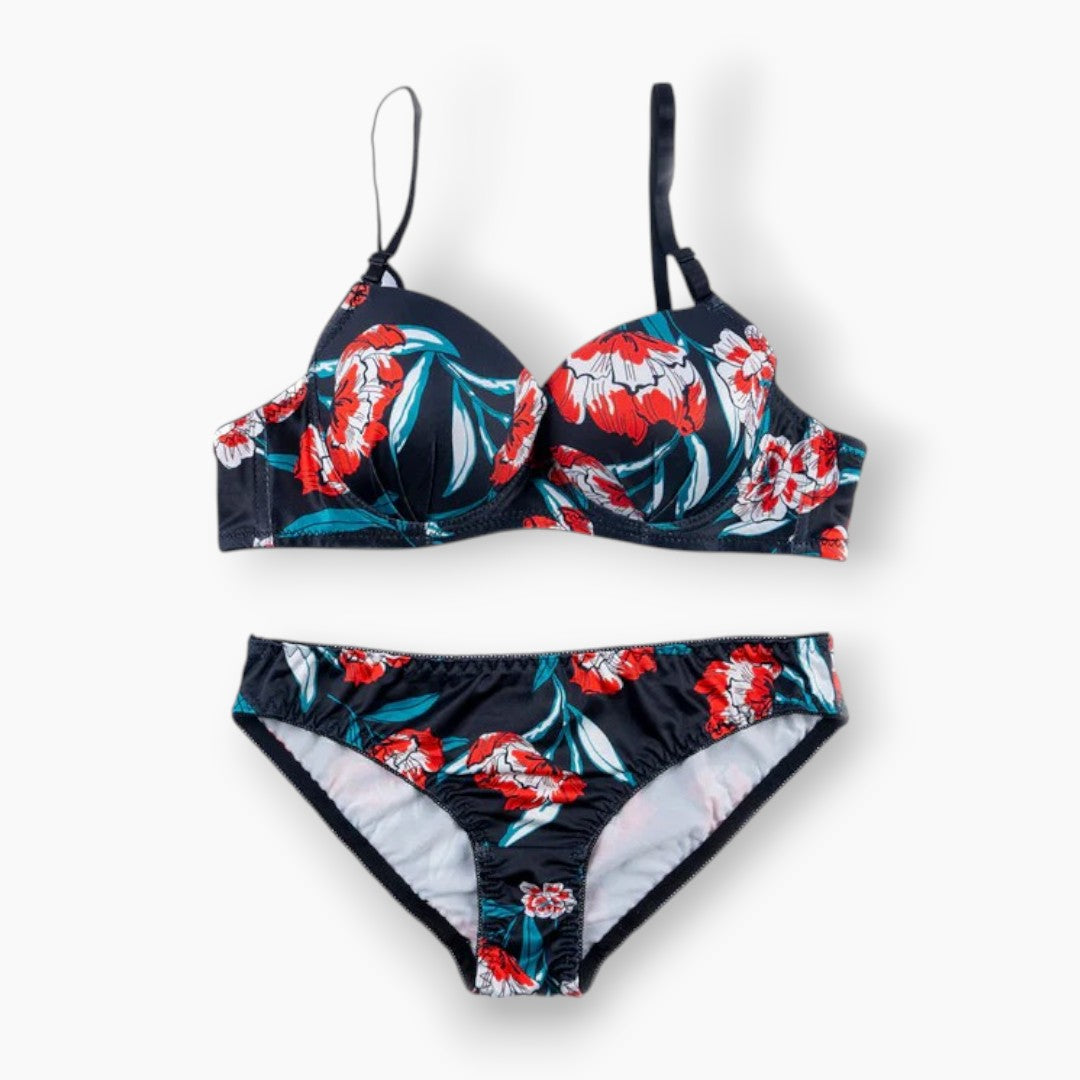 Belleza Lingerie Printed Padded Bra Set - A2138