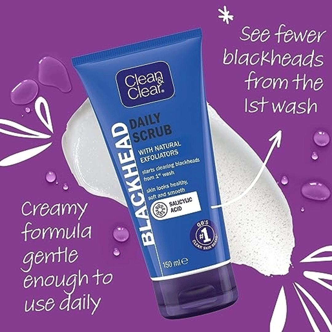 Clean & Clear Blackhead Salicylic Acid Exfoliators Scrub 150ml