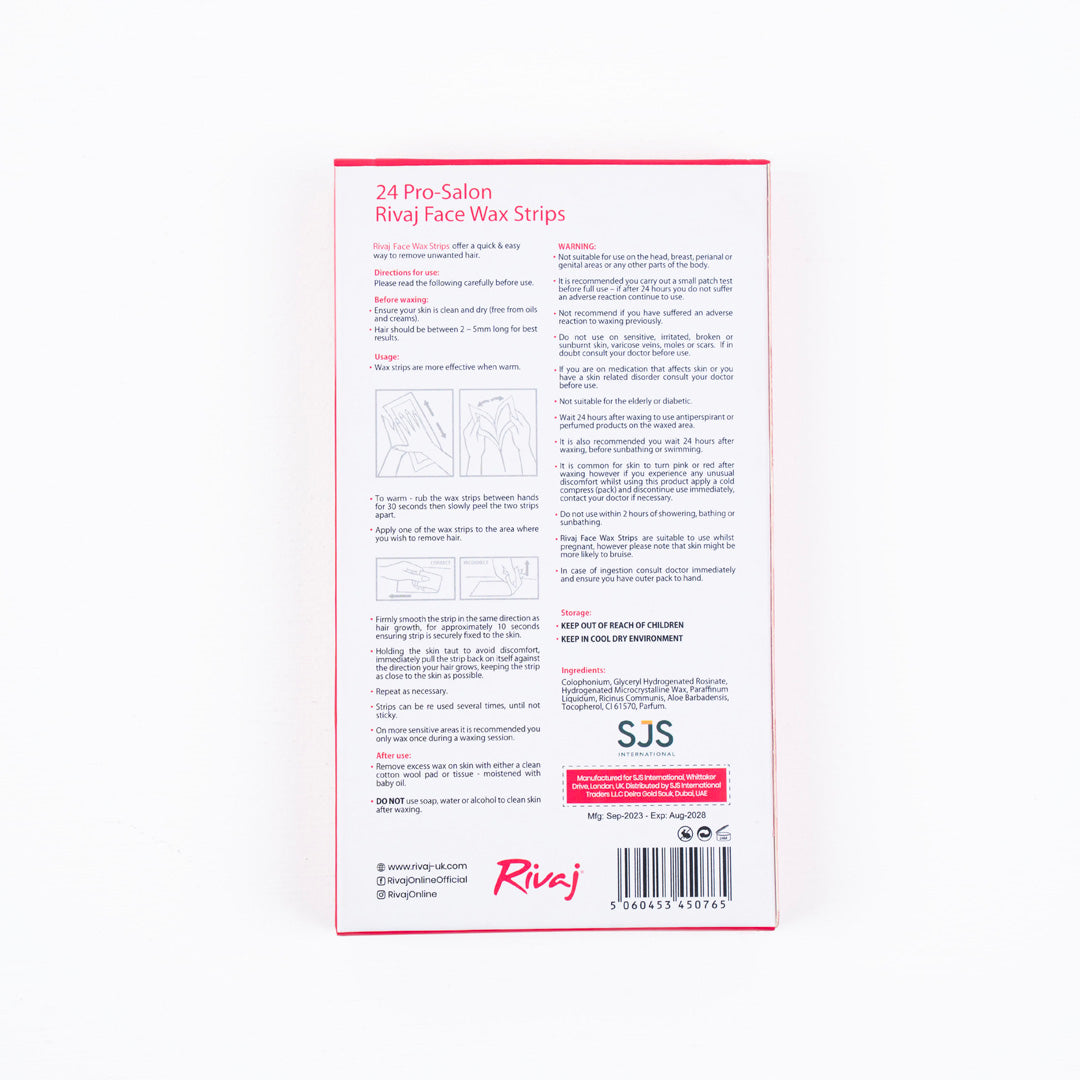 Rivaj Soft Pro-Salon Regular Face Wax Strips