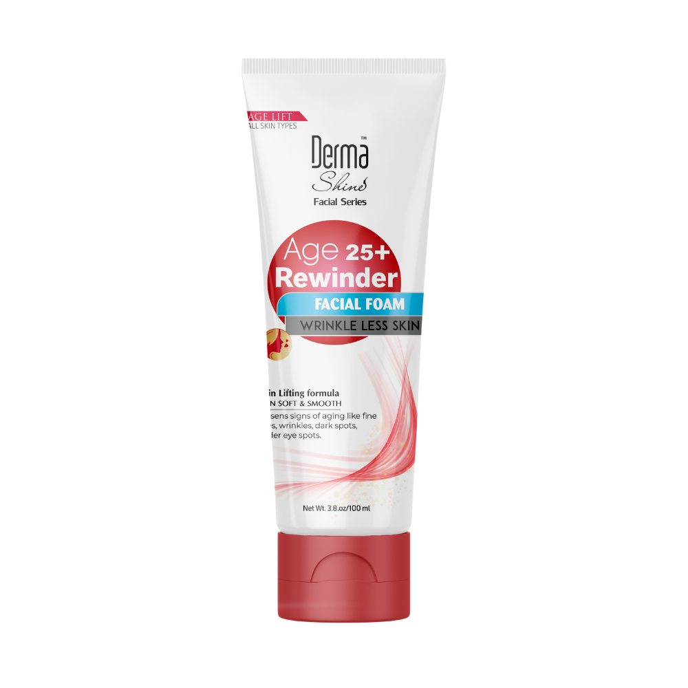 Derma Shine 25+ Age Rewind Wrinkles Less Facial Foam 100ml