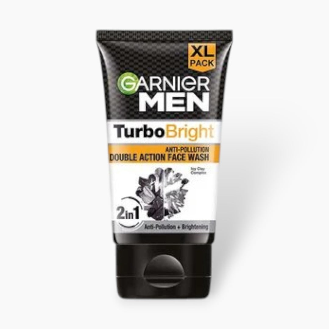 GARNIER MEN TURBO BRI VIT-C+CHRCOL FACE WASH 100ML