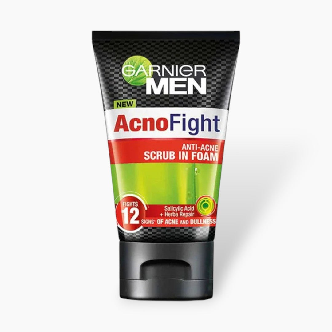 Garnier Men Acno Fight Facial in Foam Scrub 100ml