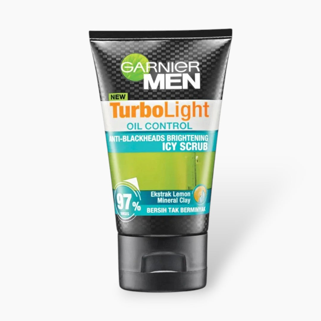 Garnier Men Turbo Light Oil Control Icy Scrub Foam 100ml