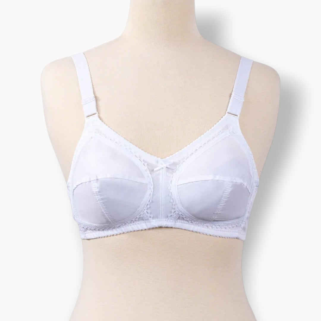 Belleza Lingerie Gentle Classic Cotton Bra - White