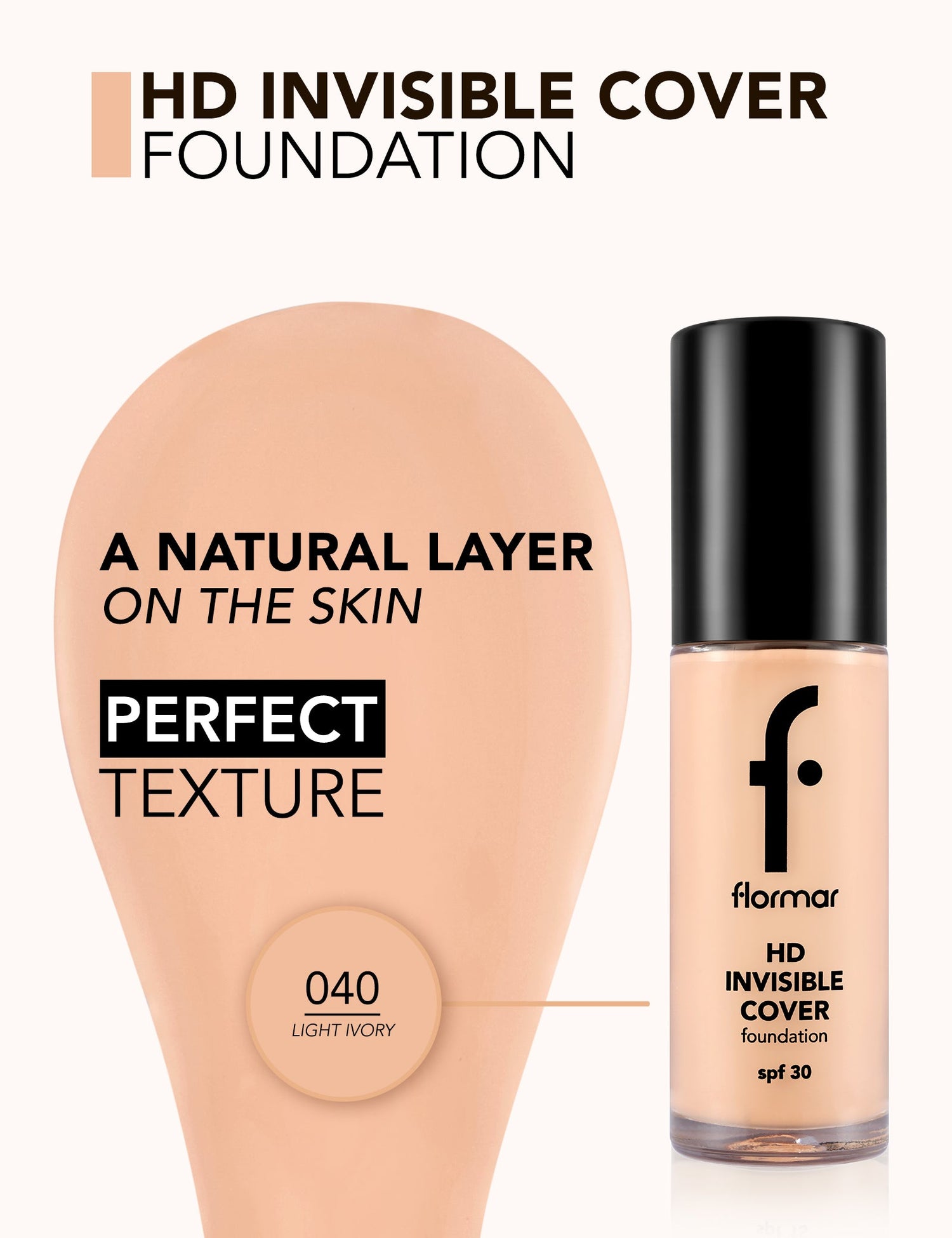 Flormar Invisible Cover Hd Foundation