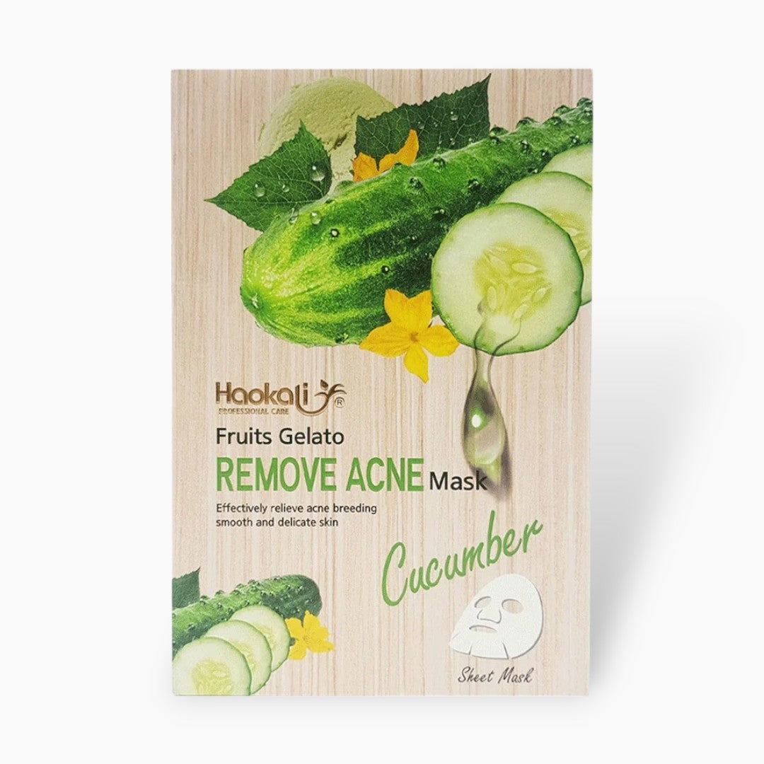 Haokali Cucumber Facial Sheet Mask 30ml (Pack of 10)