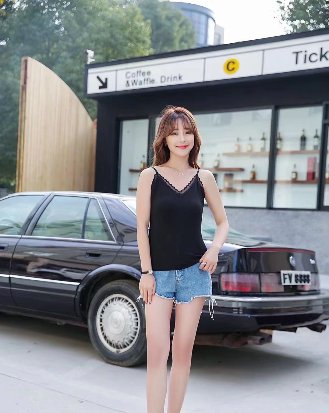 Belleza Lingerie V-Neck String Camisole - 6046