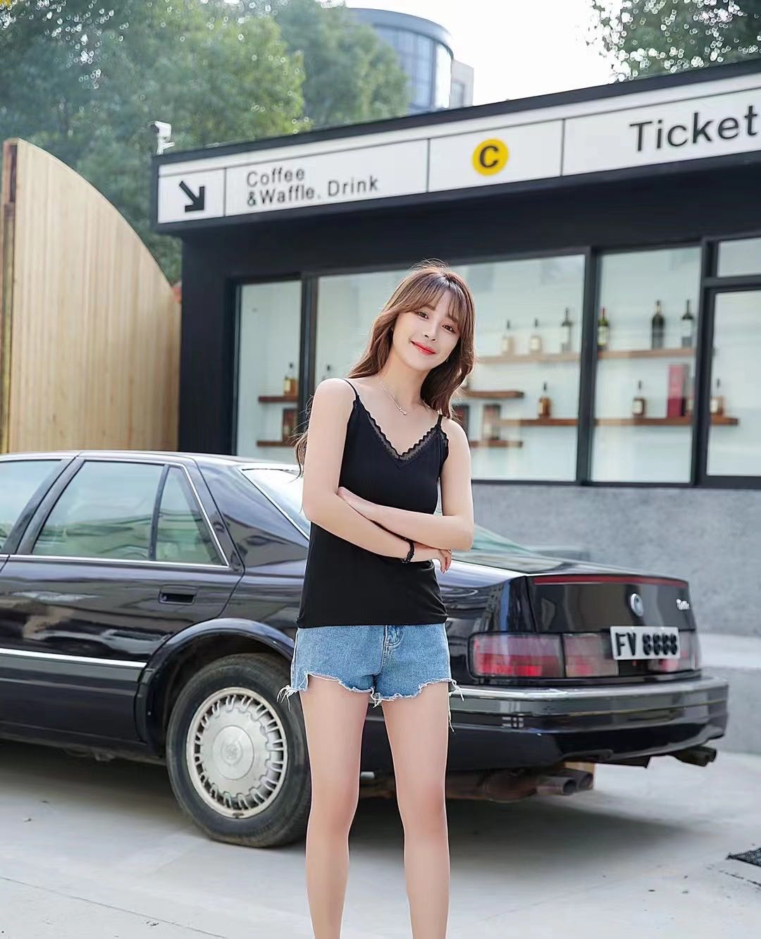 Belleza Lingerie V-Neck String Camisole - 6046