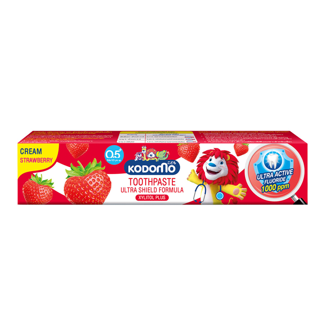 Kodomo Lion Strawberry 0.5+ Yrs Cream Tooth Paste 40g