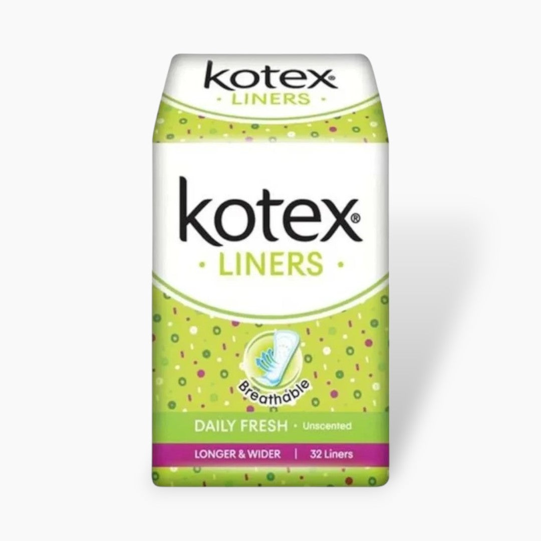 Kotex Fresh Longer & Wider Aloe Vera Panty Liners 32'S