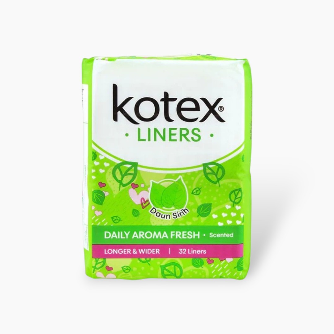 Kotex Fresh Longer and Wider Scented Panty Liners 32'S