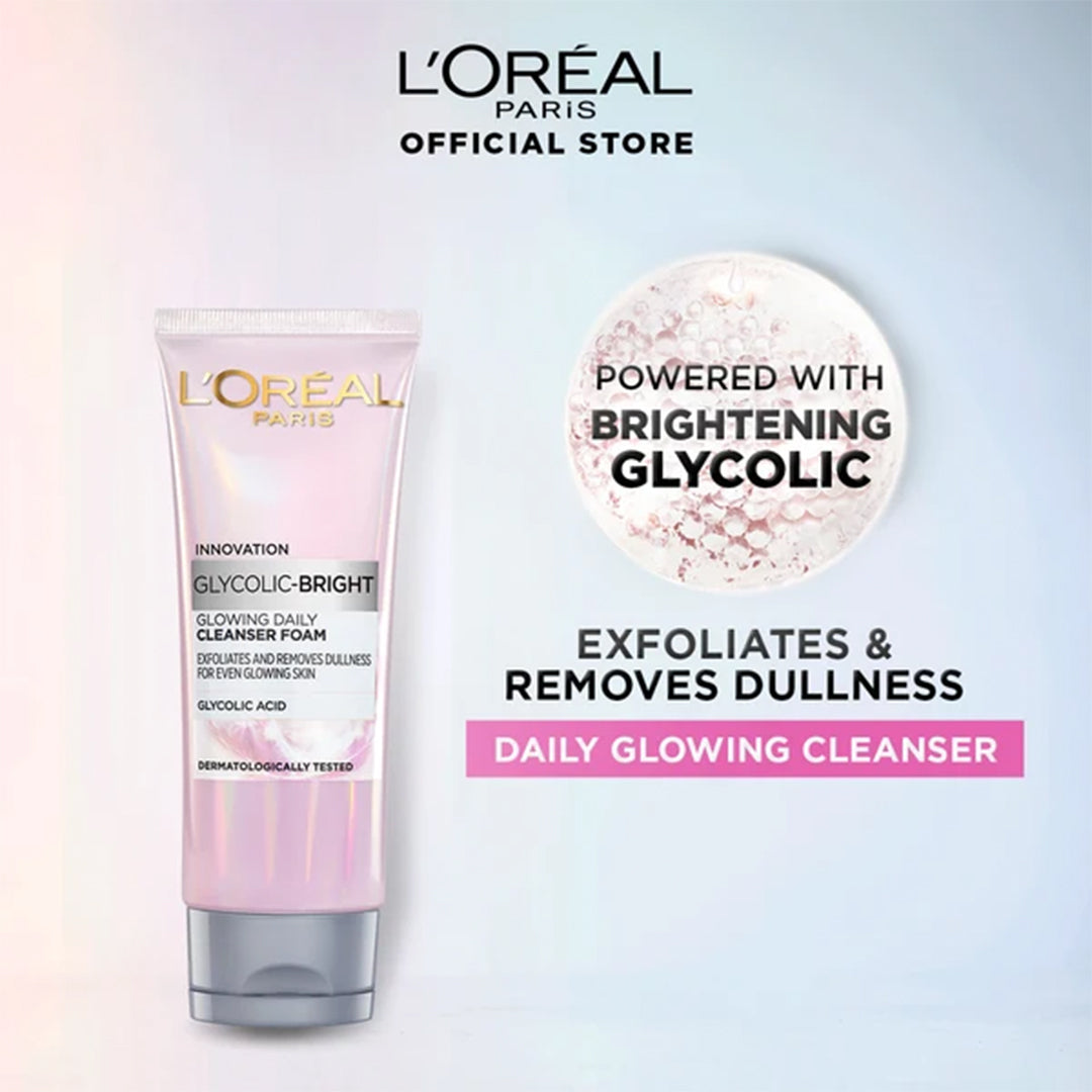 Loreal Glycolic Bright Foam Cleanser 100ml