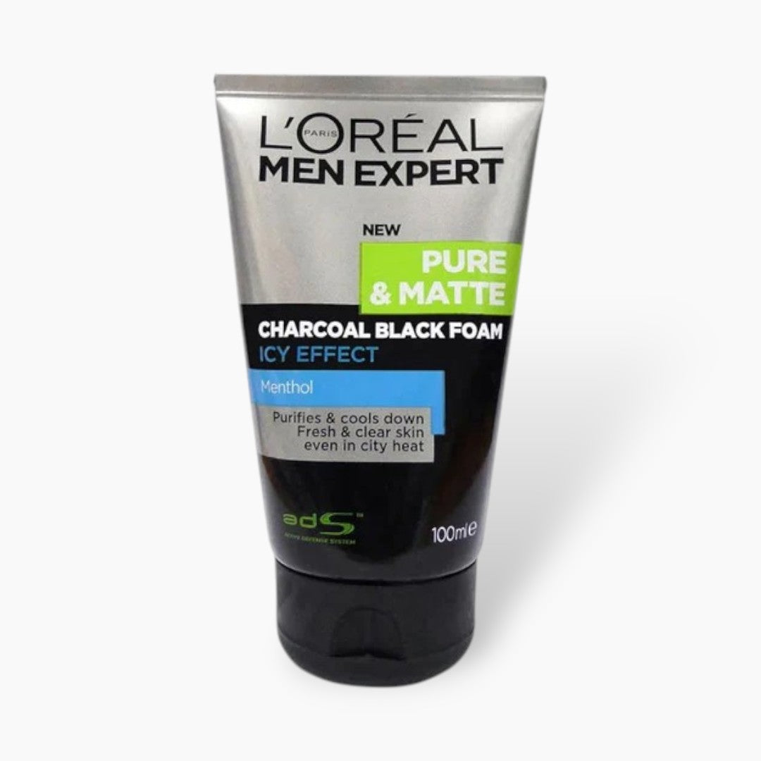 Loreal Men Matte & Pure Charcoal Facial Foam 100ml