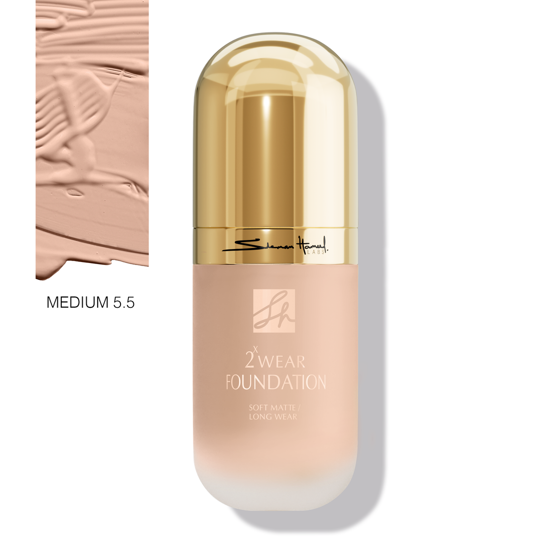 SH 2X WEAR FOUNDATION WITH 4D HYALO ACID&NIAC MEDIUM 5.5 30M