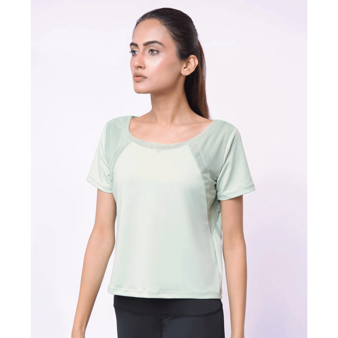 Belleza Lingerie Mesh Tees White - UT10