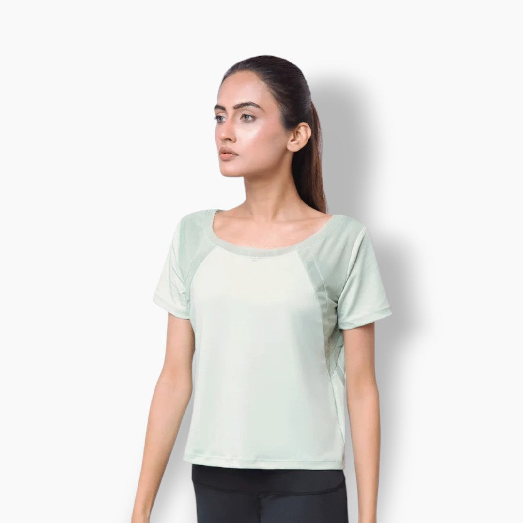 Belleza Lingerie Mesh Tees White - UT10