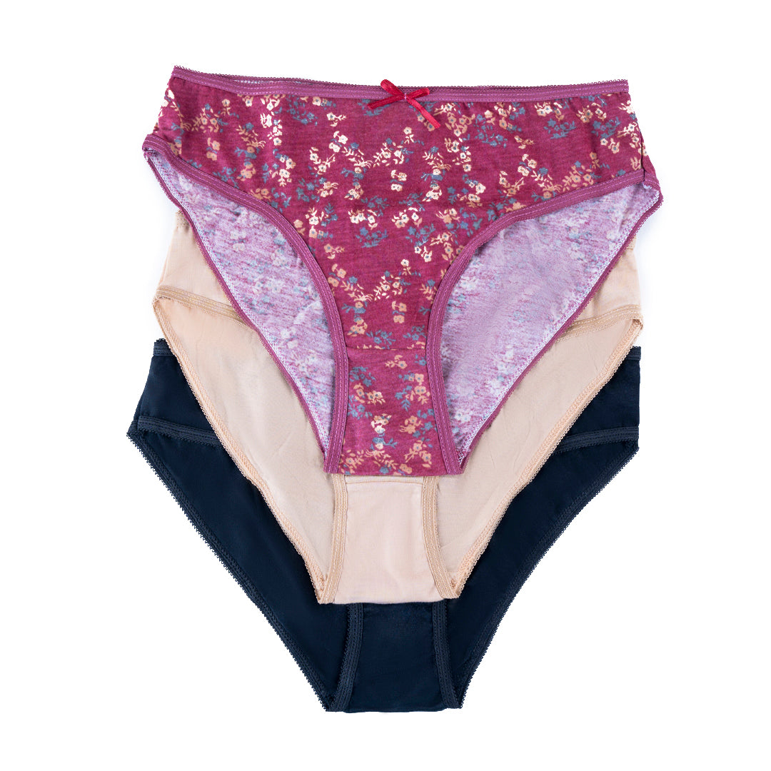 Belleza LingerieHigh Leg Panty Ps-12 (Pack Of 3)