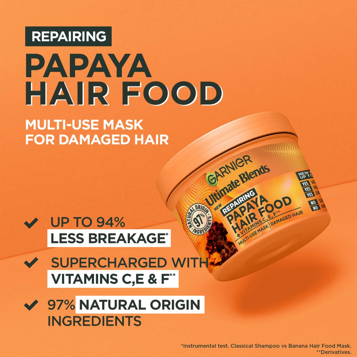 Garnier Ultimate Blends Papaya Repairing Hair Food Mask 400 ml