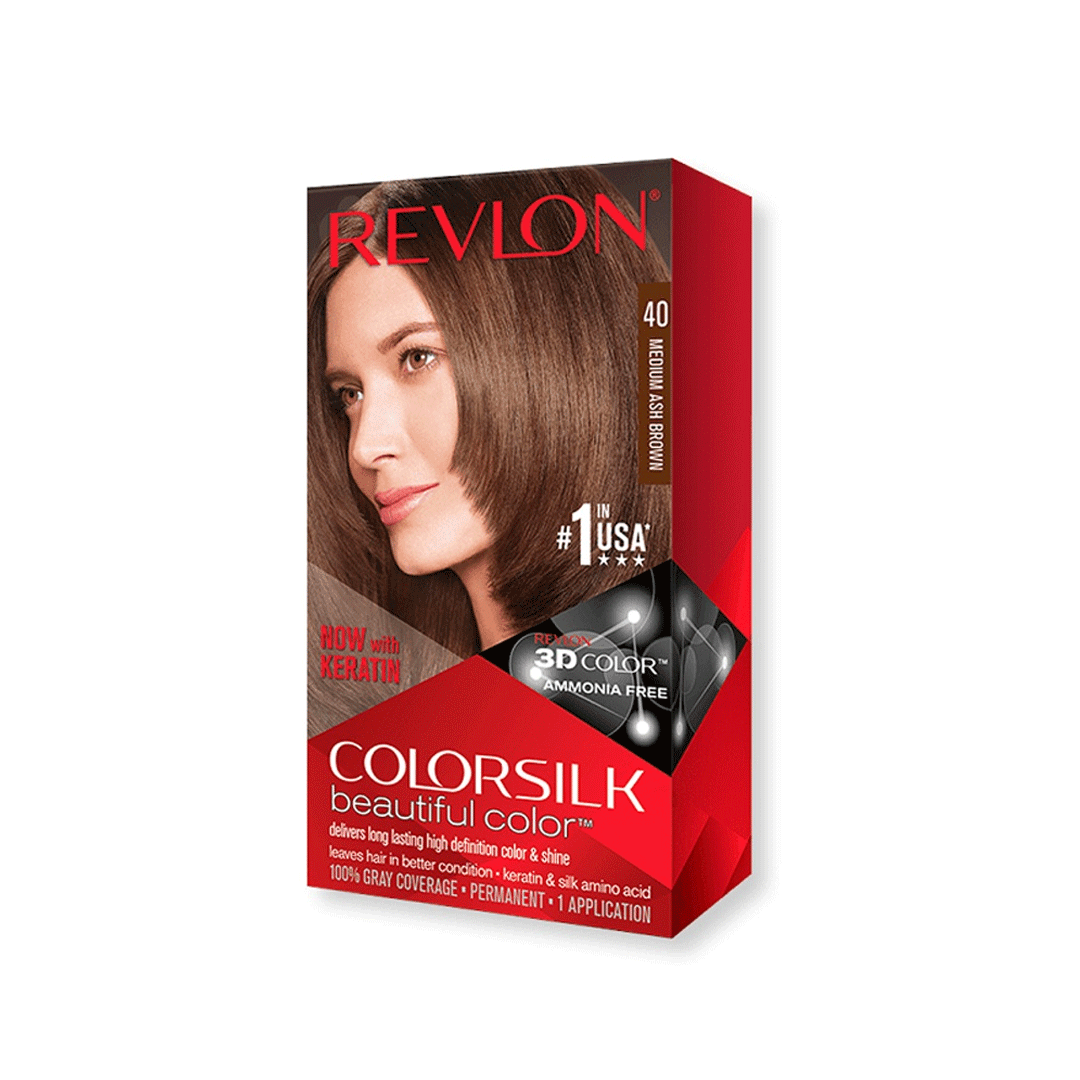 Revlon Silk Hair Color - 40 Medium Ash Brown
