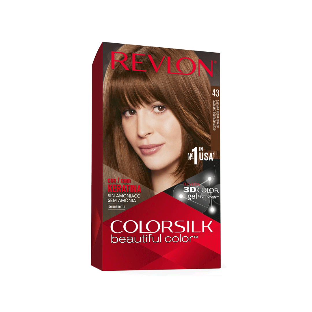 Revlon Silk Hair Color - 43 Medium Golden Brown