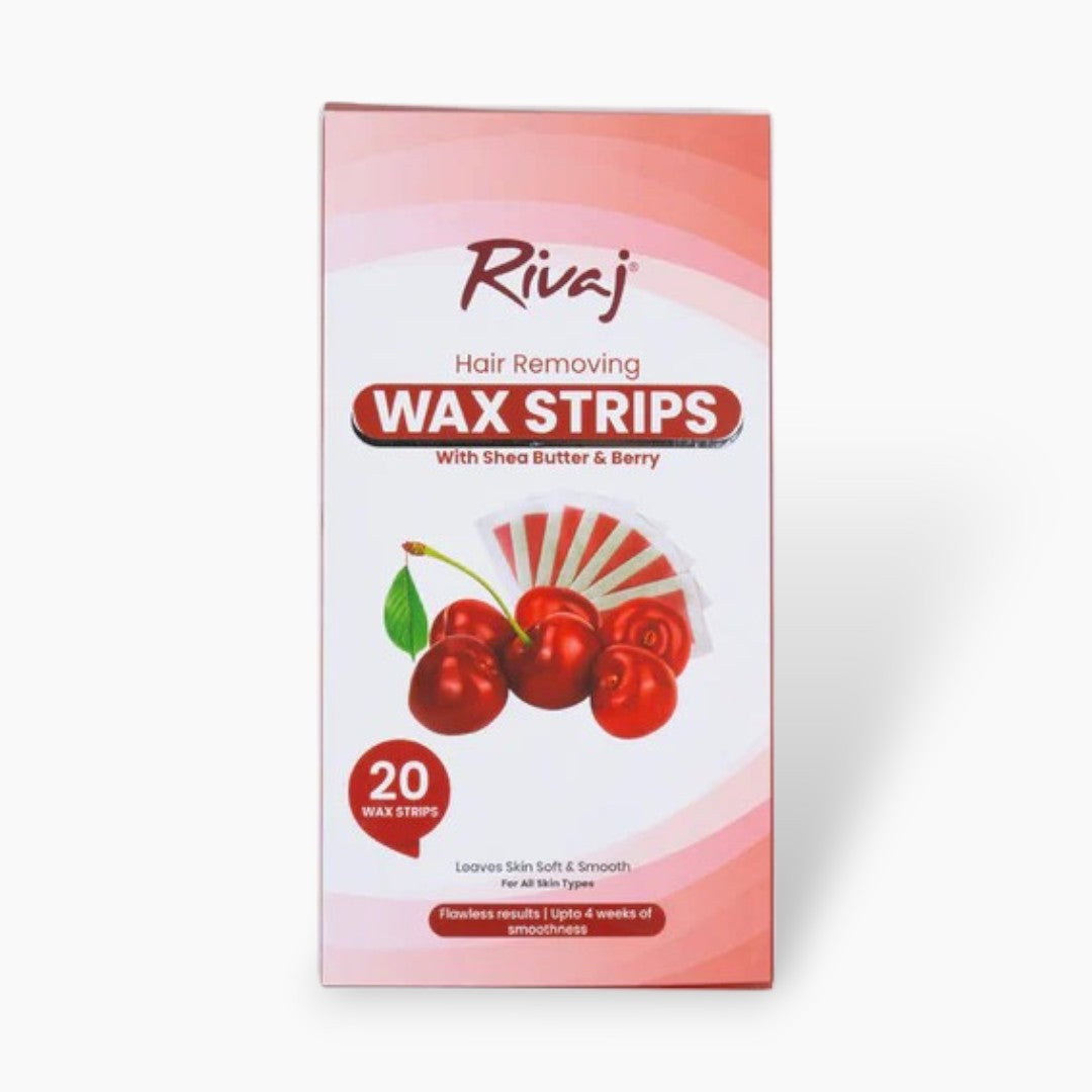 Rivaj Hair Removing Wax Strips (Shea Butter & Berry)