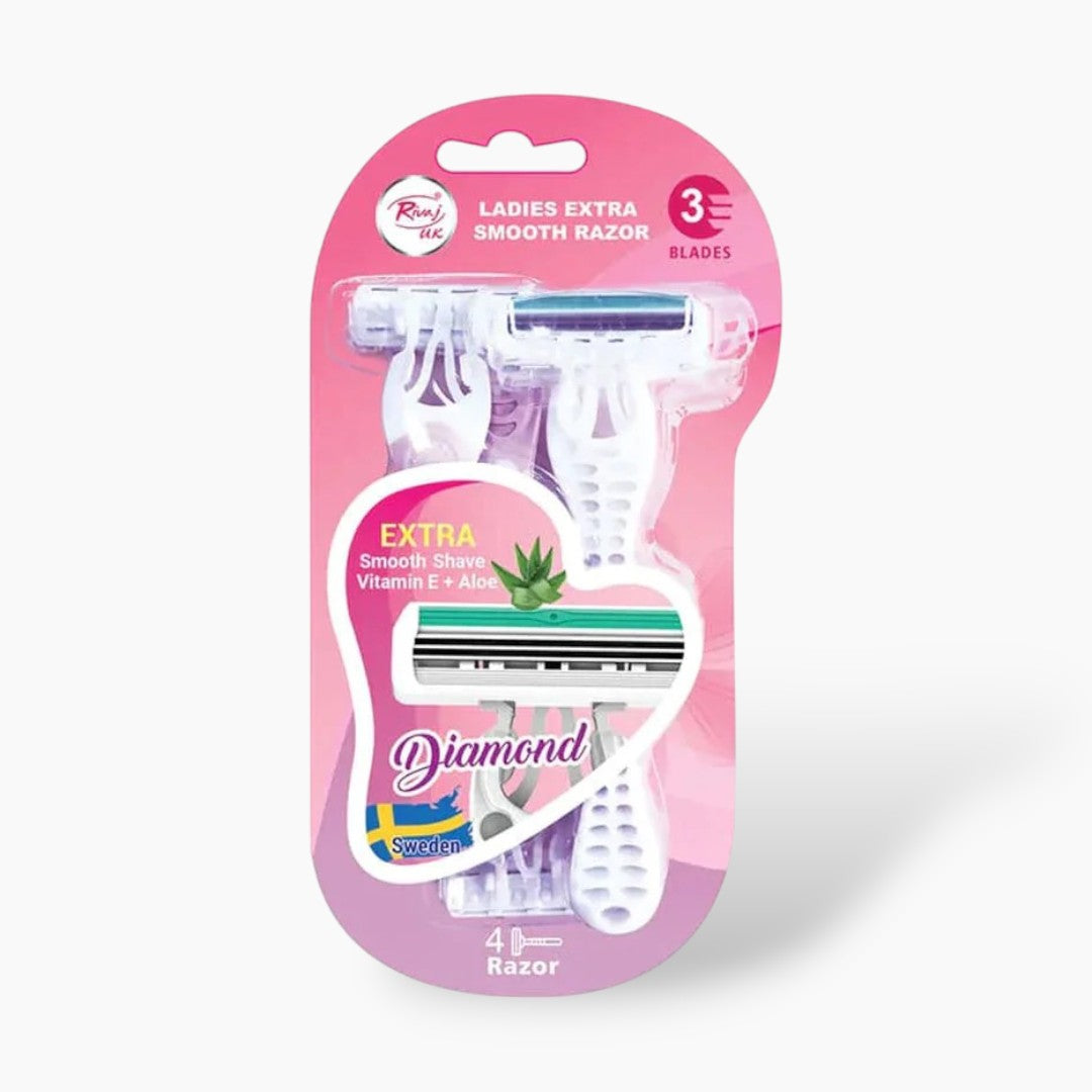 Rivaj Ladies Extra Smooth Diamond Razor (Pack of 4)