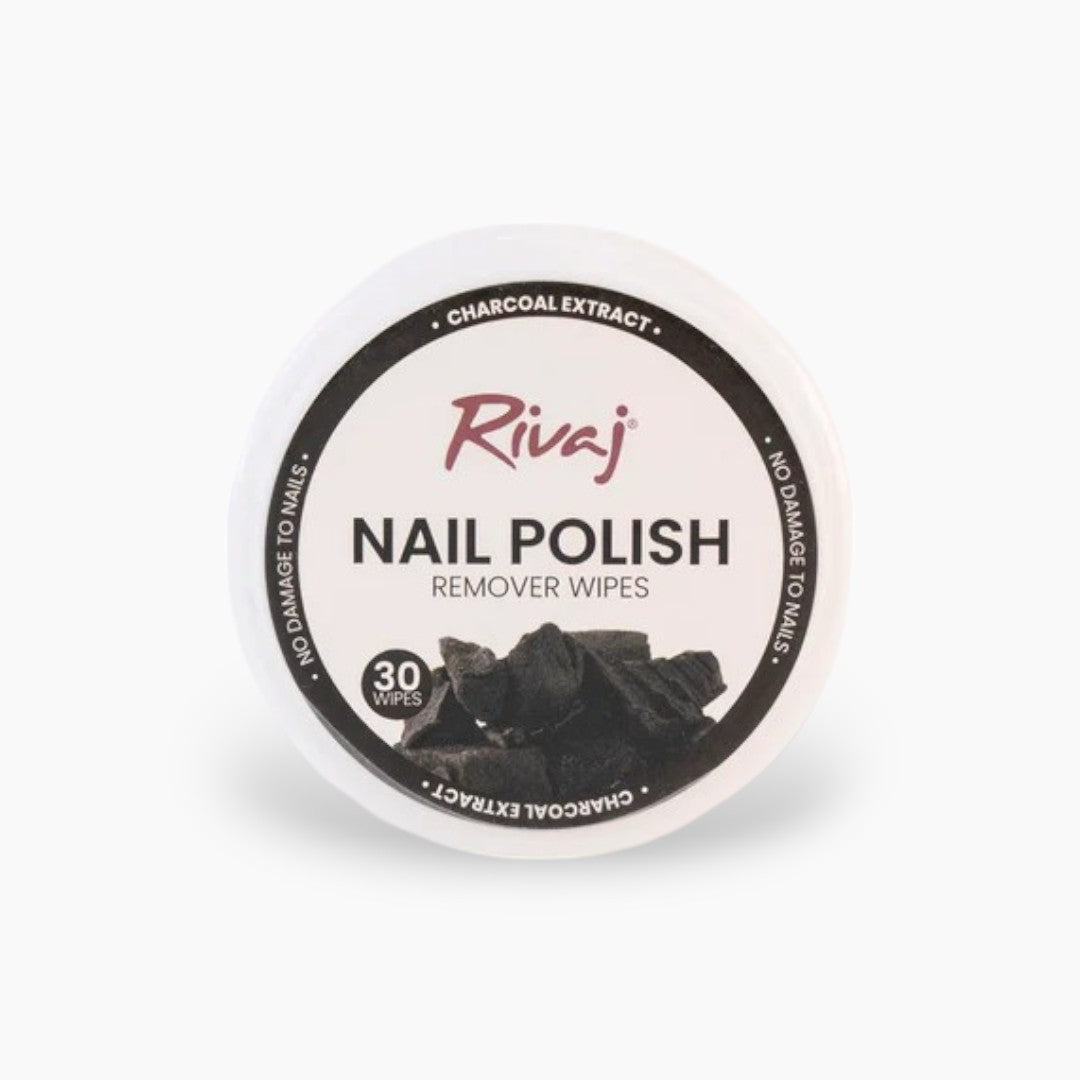 Rivaj Nail Polish Remover Wipes (Charcoal Extract)