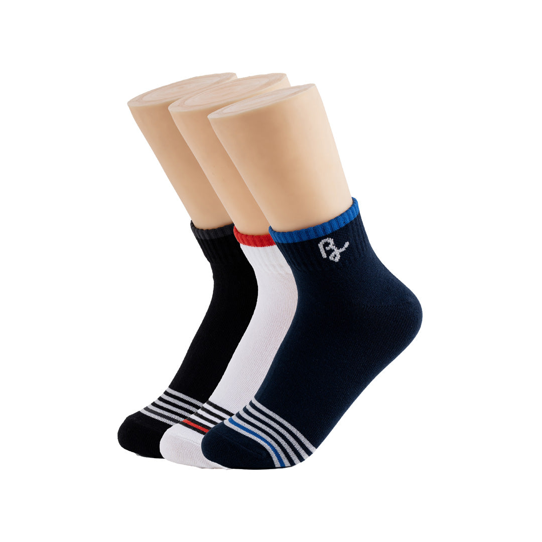 Belleza Lingerie Low Ankle Socks - Mix (Pack Of 3) - SK03