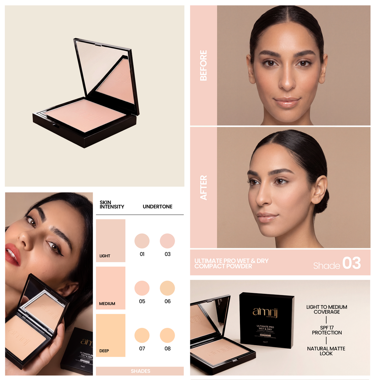 Amrij ULTIMATE PRO WET AND DRY COMPACT POWDER
