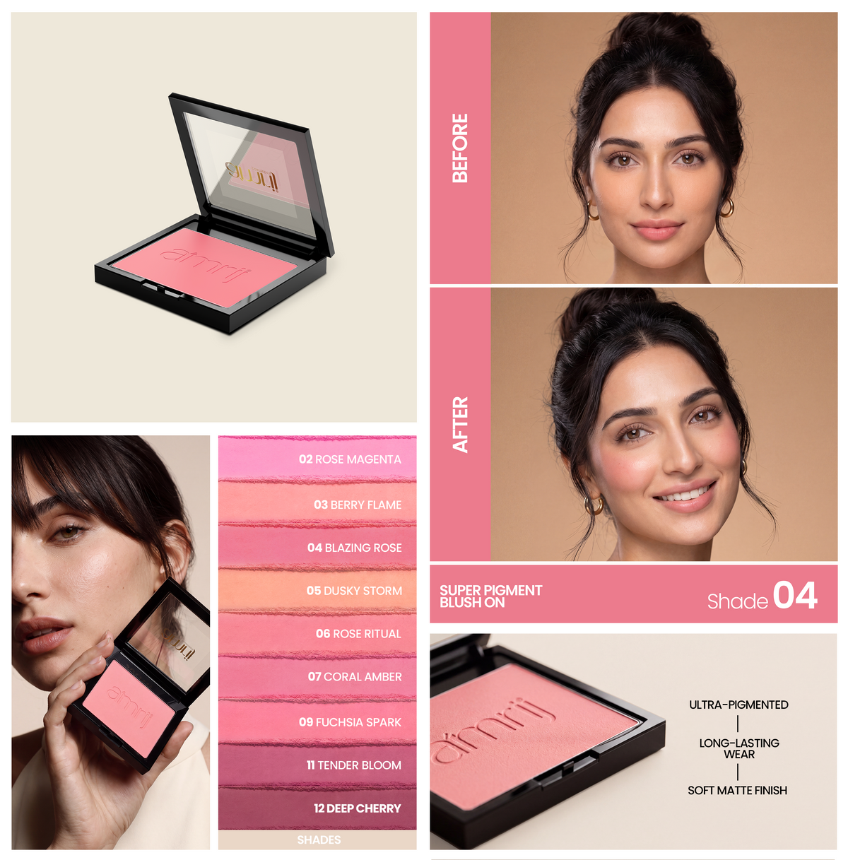 Amrij SUPER PIGMENT BLUSH ON