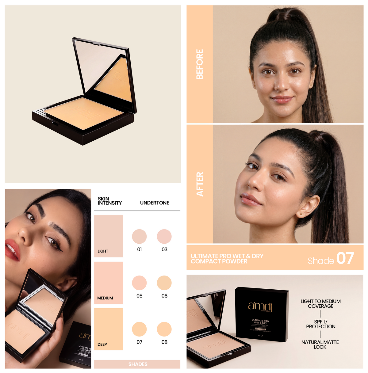 Amrij ULTIMATE PRO WET AND DRY COMPACT POWDER