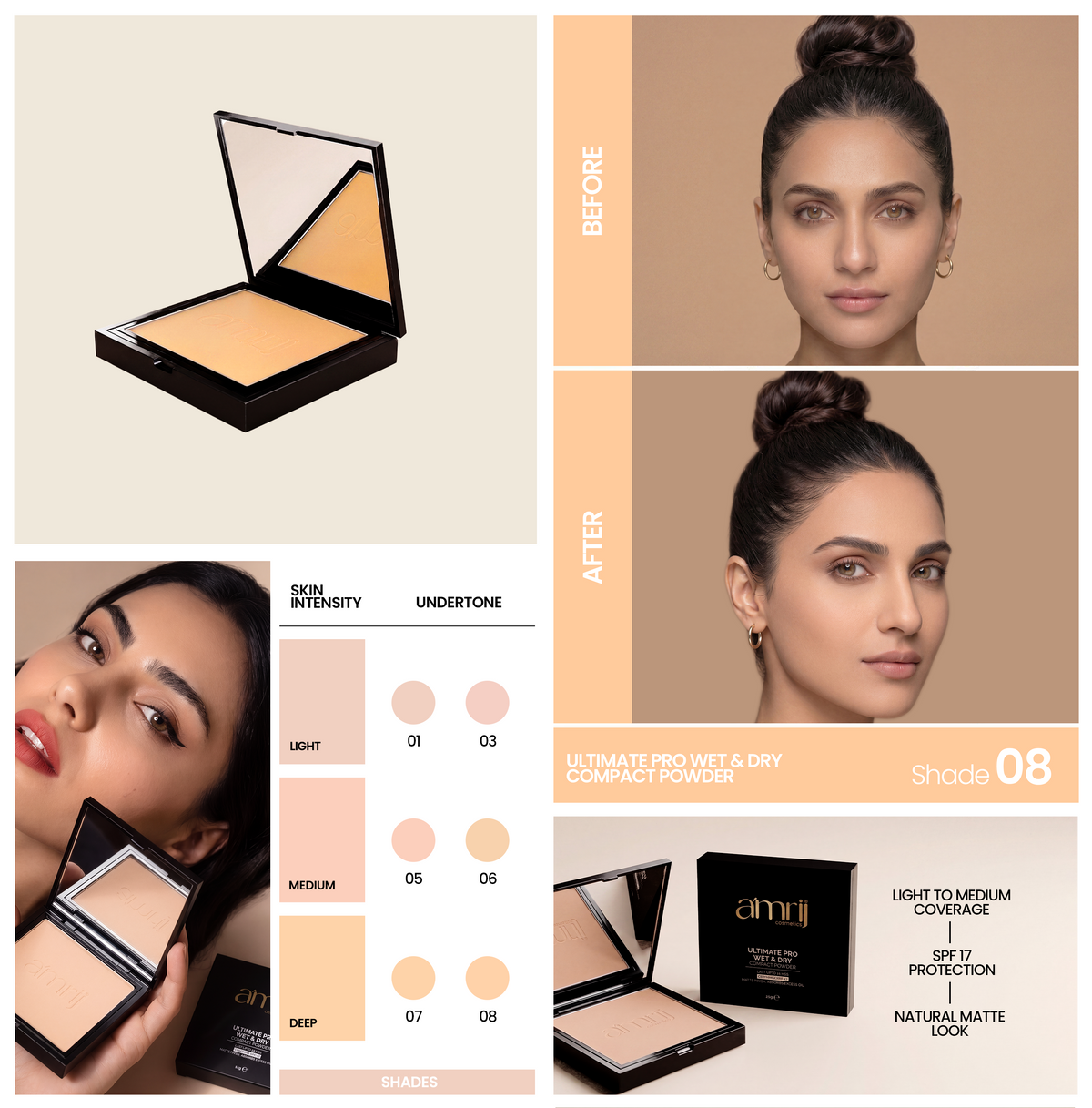 Amrij ULTIMATE PRO WET AND DRY COMPACT POWDER