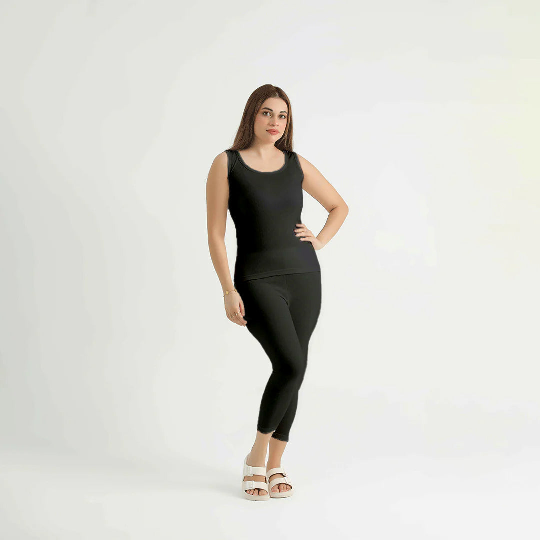 Belleza Lingerie Thermal Tights-Black